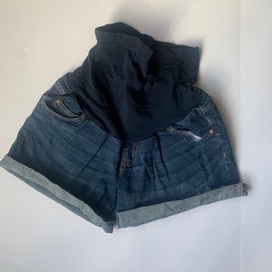 Maternity jean shorts
